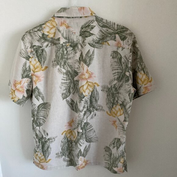 AllSaints Casual Button-Down Shirt Short Sleeves Linen Blend Size X-large Men - Picture 3 of 5